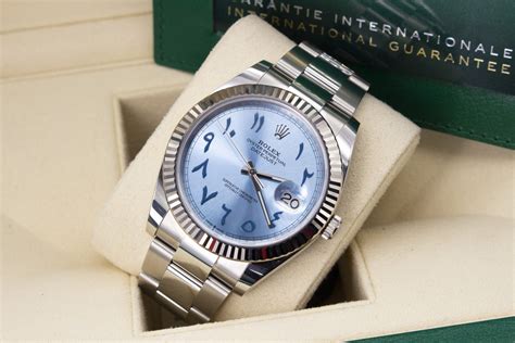 rolex baby blue arabic dial|arabic dial Rolex iced out.